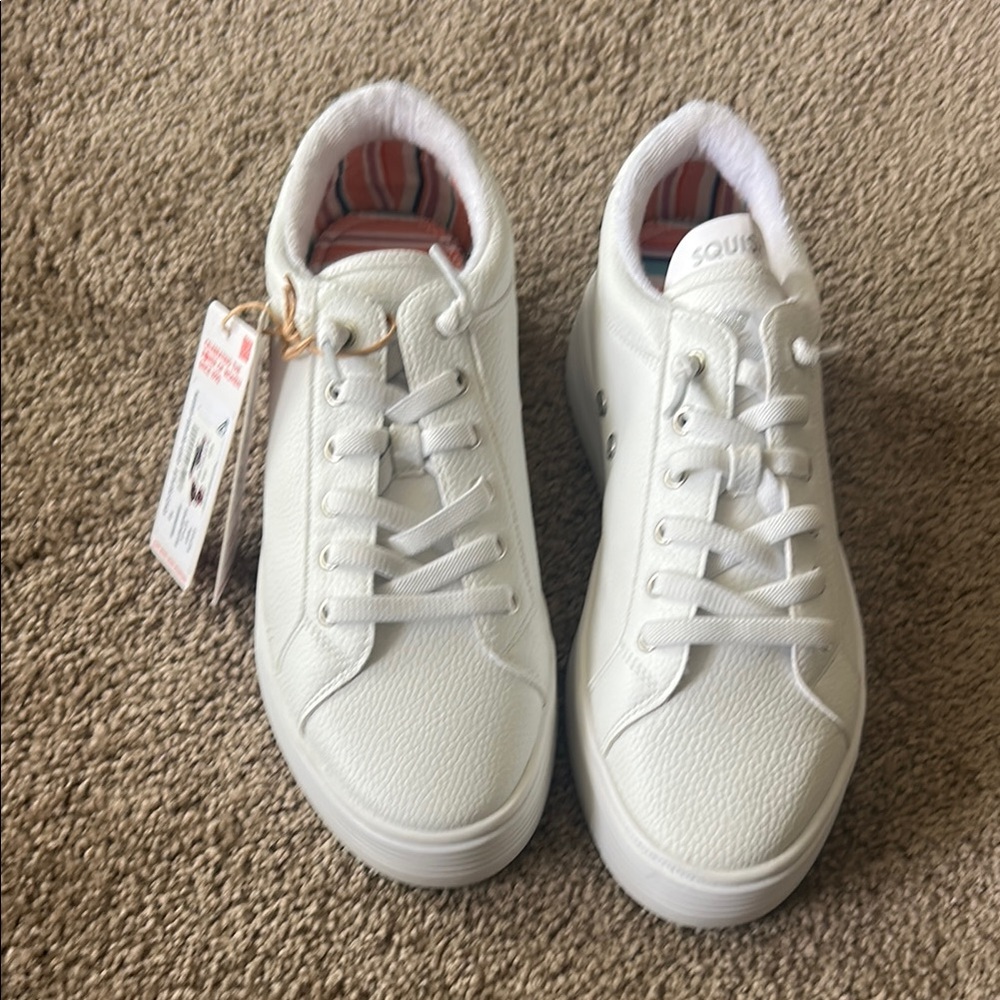 Roxy White Platform Sneakers